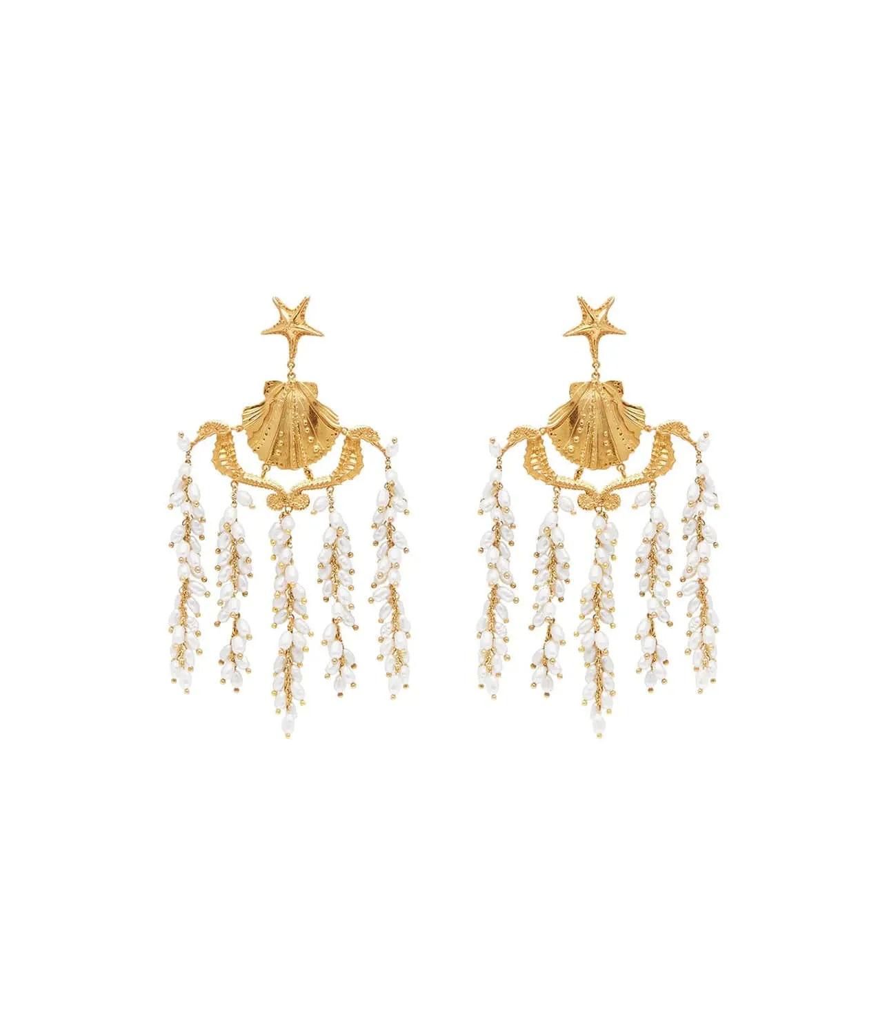 CURIO PEARL CHANDELIER EARRINGS