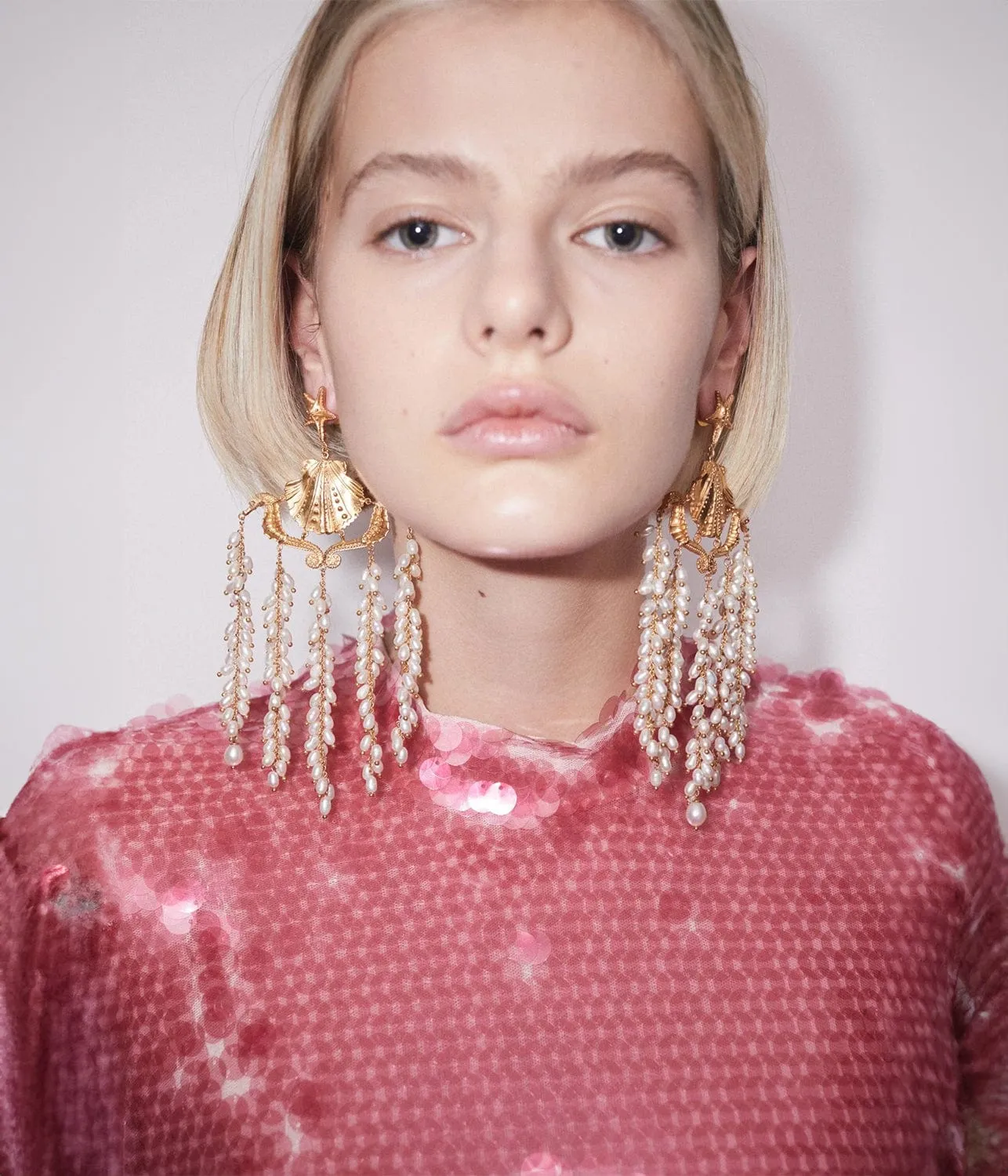 CURIO PEARL CHANDELIER EARRINGS