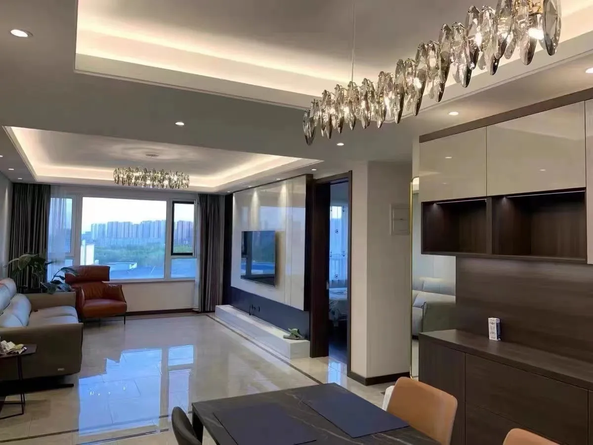 Designer Leaf Crystal Chandelier for Living Room Modern Ceiling Lamp for Dining Decoration Light