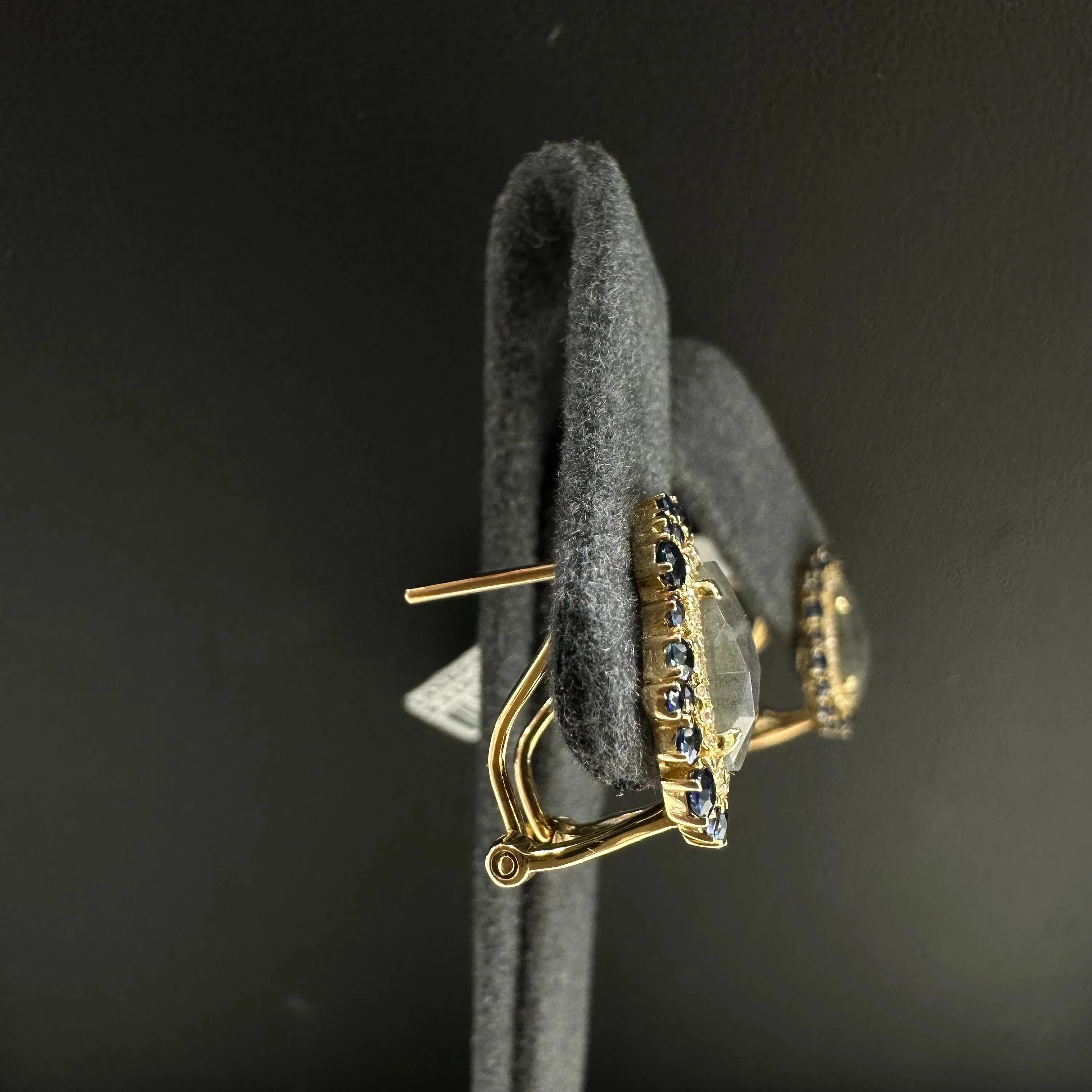 Diamond Multi Gemstone Ear Studs