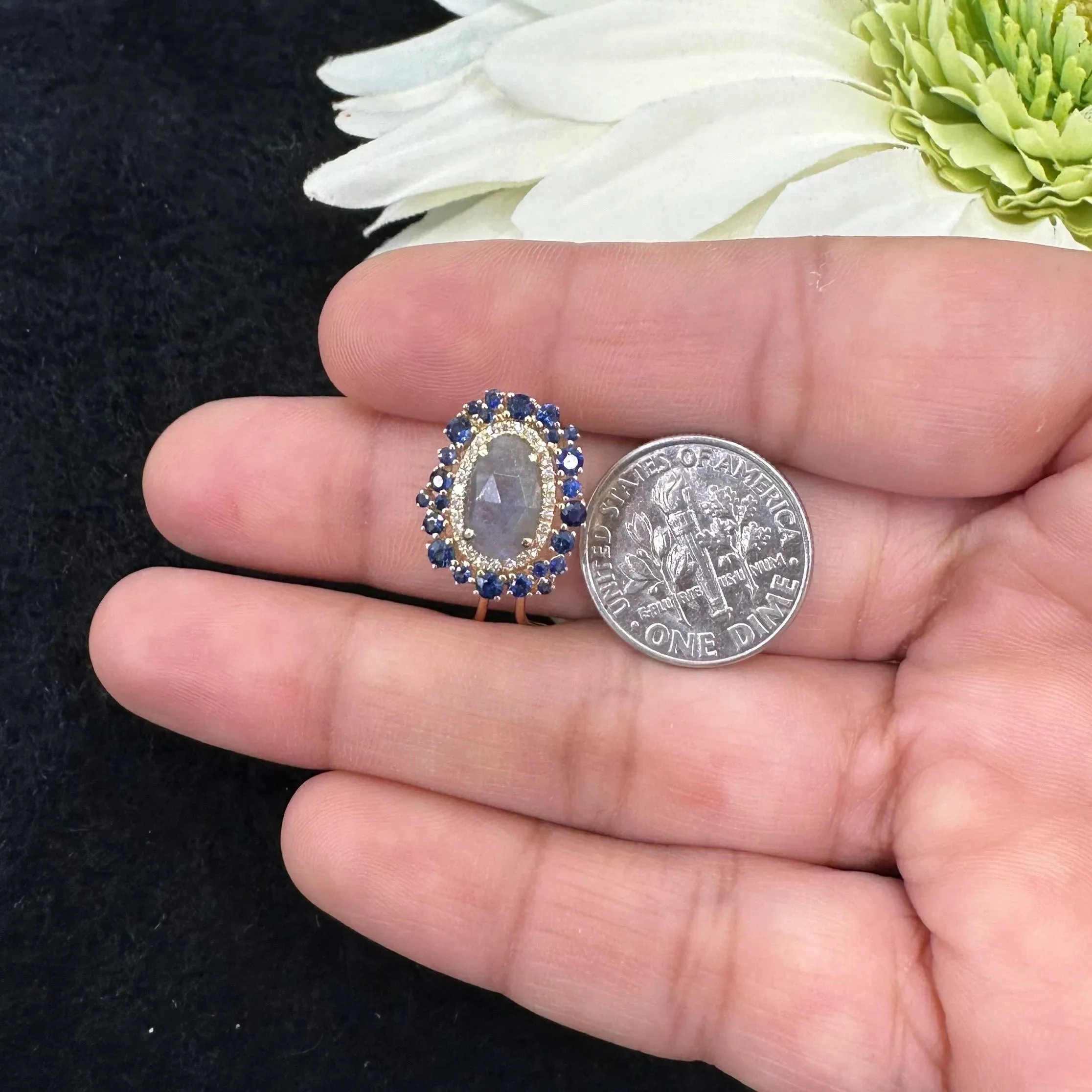 Diamond Multi Gemstone Ear Studs