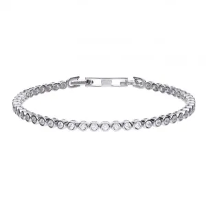 Diamonfire Silver White Cubic Zirconia Fine Tennis Bracelet B5090