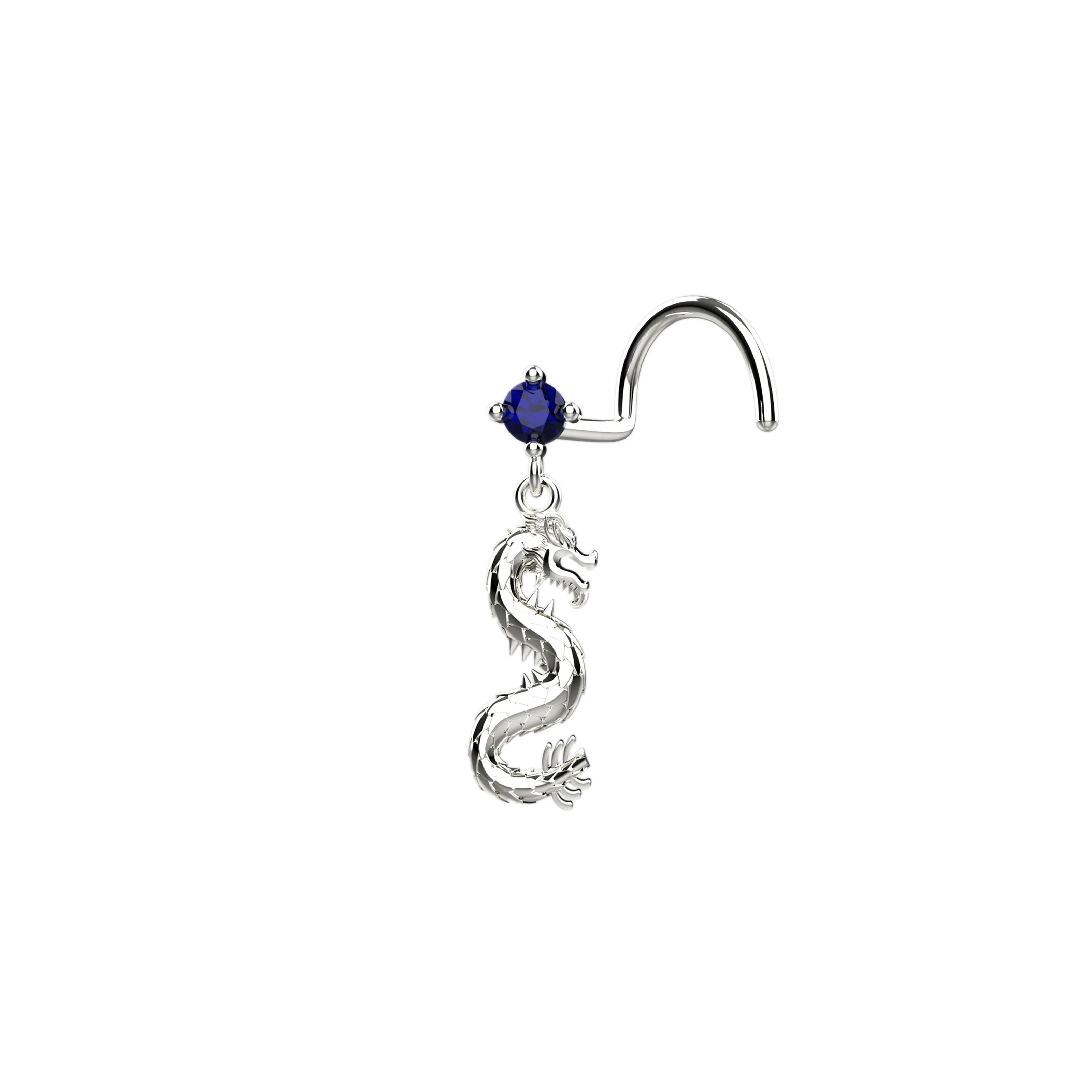 Dragon Nose Ring – Unique Fantasy-Inspired Nose Stud Piercing