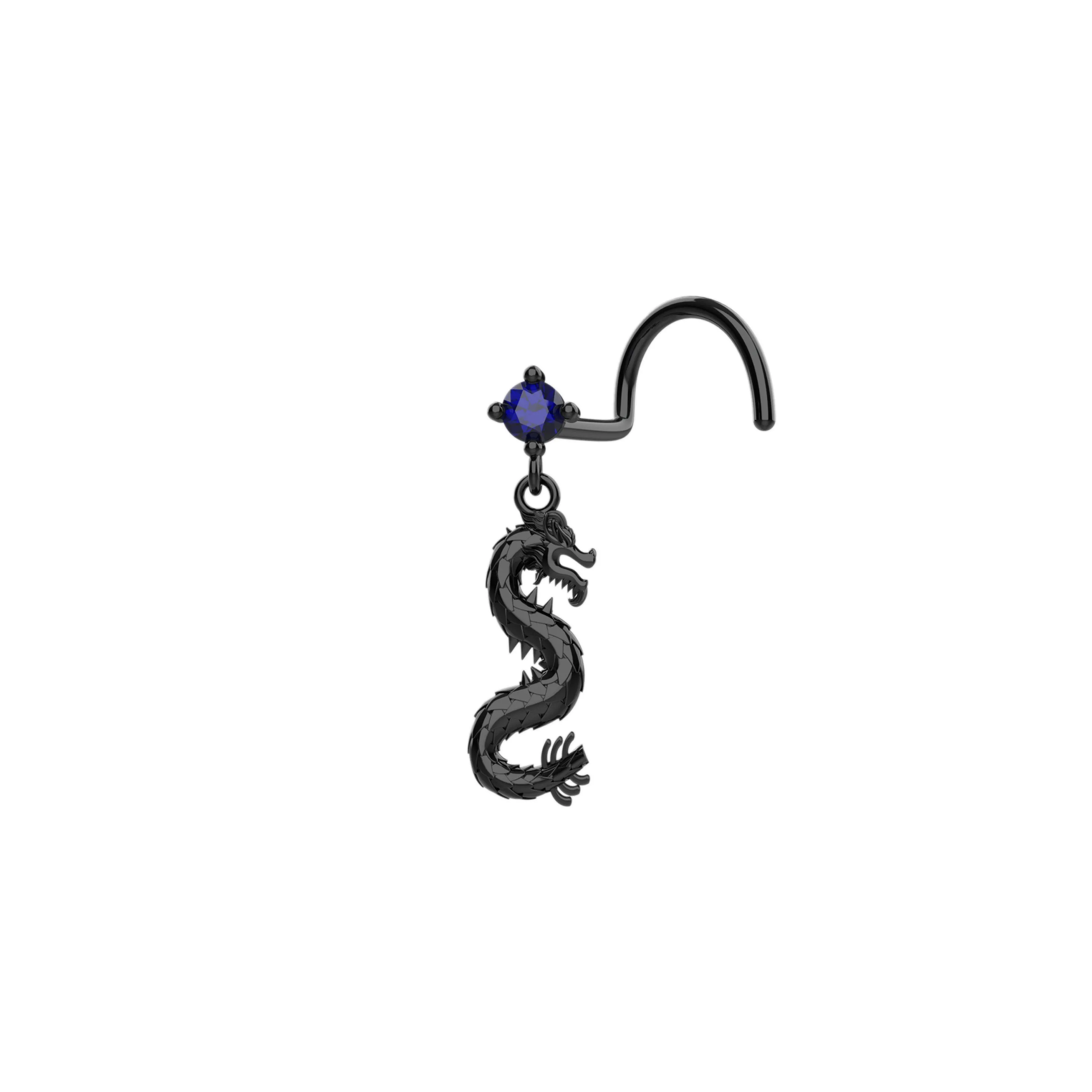 Dragon Nose Ring – Unique Fantasy-Inspired Nose Stud Piercing