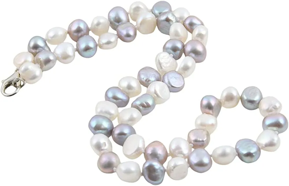 Elegant 8mm Natural Freshwater Pearl Necklace For Women