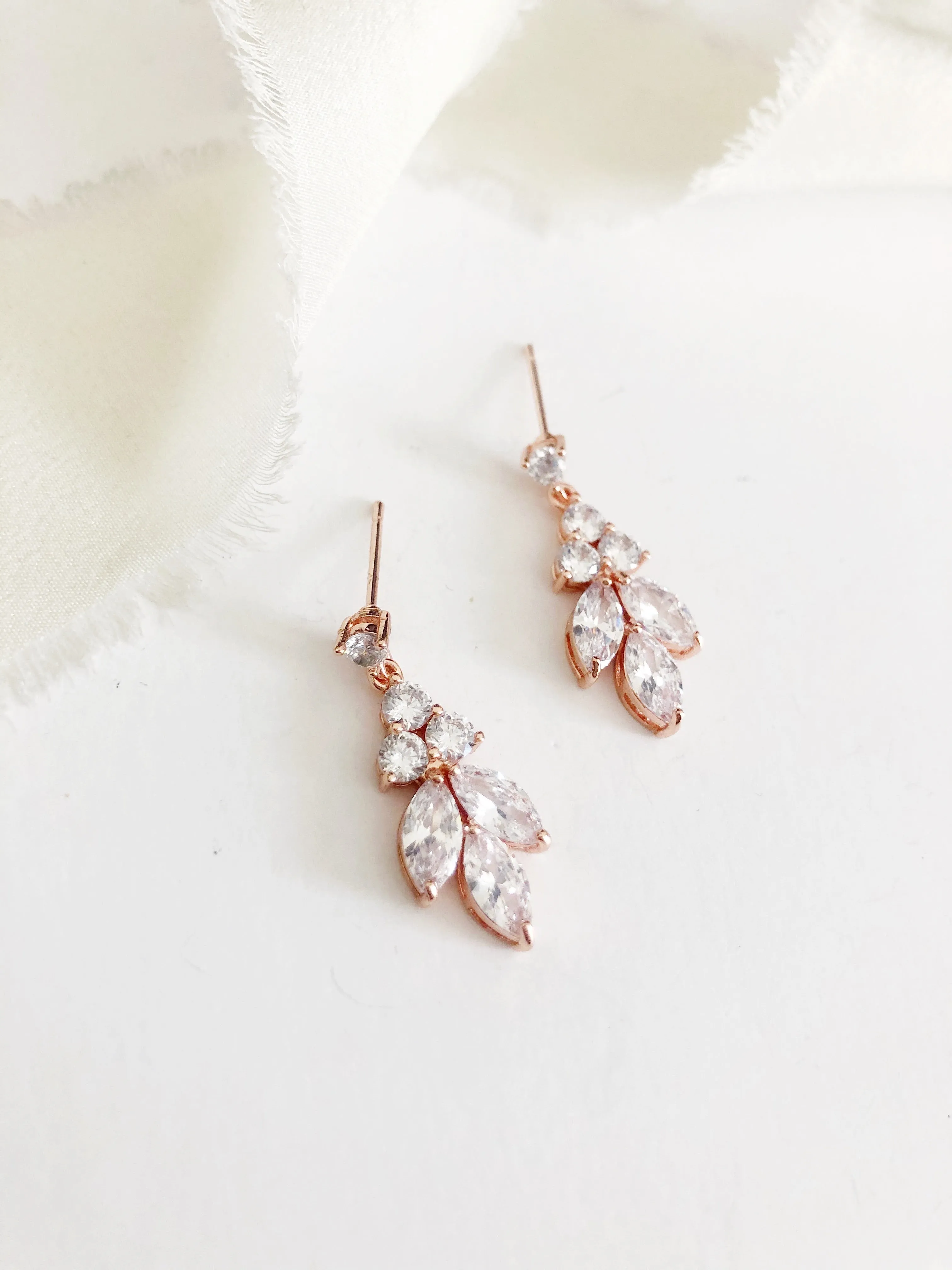 Ellen Stud Diamond Earrings and Bracelet Set