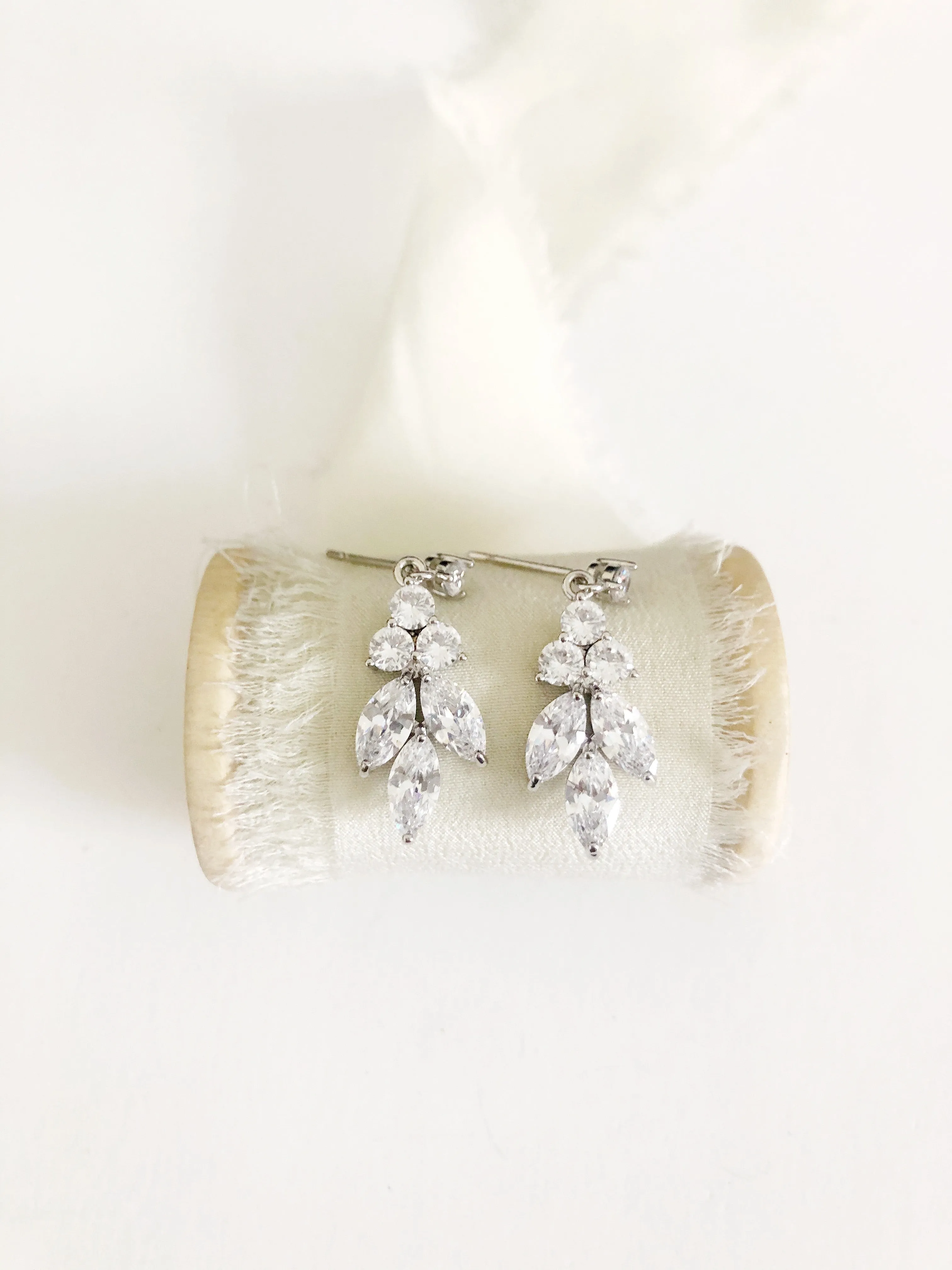 Ellen Stud Diamond Earrings and Bracelet Set