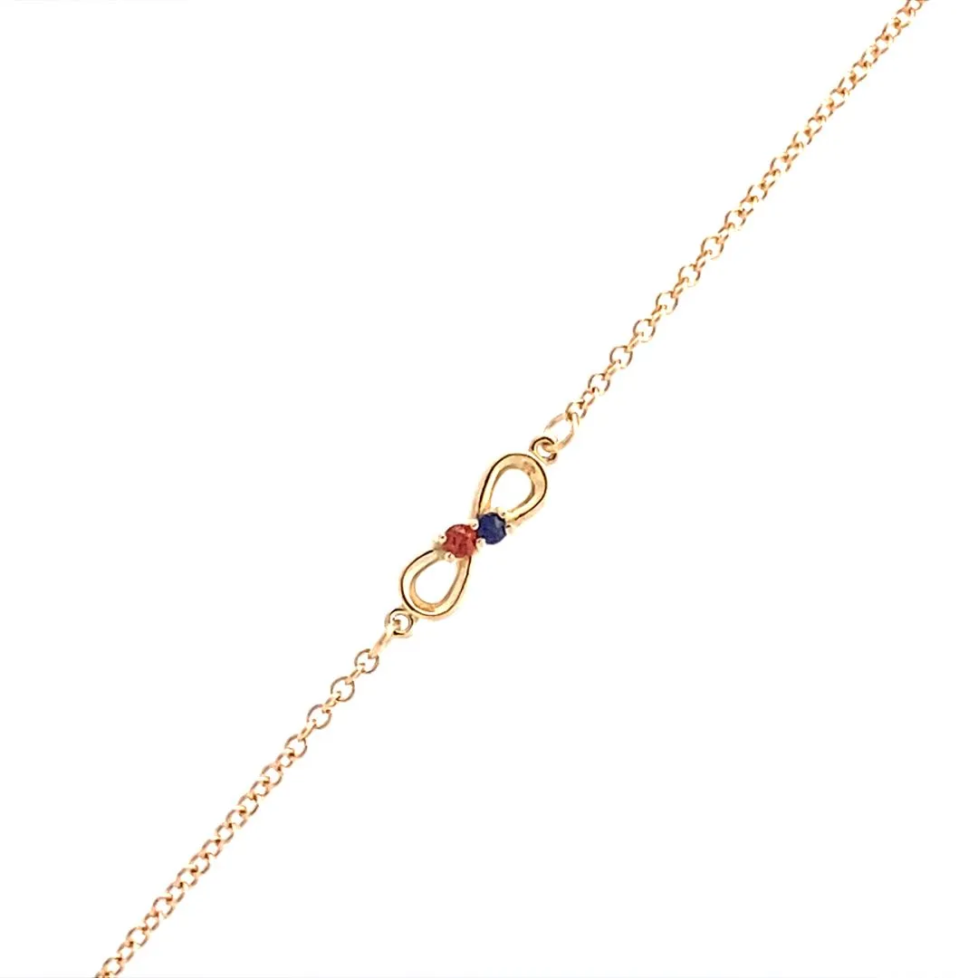 Encircle Yellow Gold Infinity Birthstone Link Charm