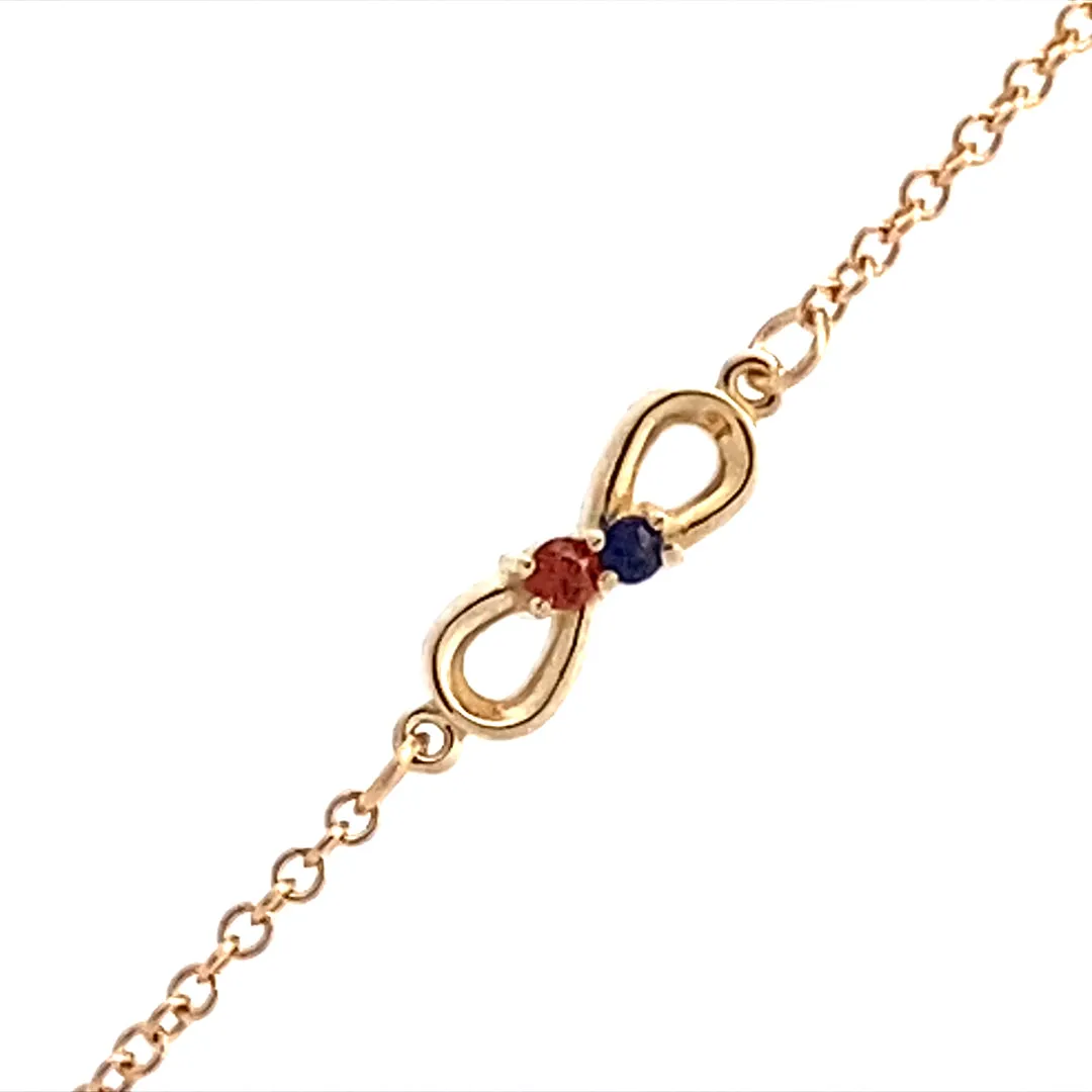 Encircle Yellow Gold Infinity Birthstone Link Charm
