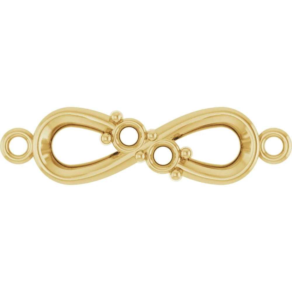 Encircle Yellow Gold Infinity Birthstone Link Charm