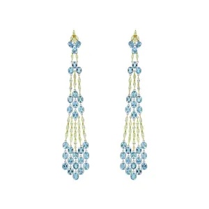 Etho Maria Aquamarine Yellow Diamond Diem Five-Strand Chandelier Earrings