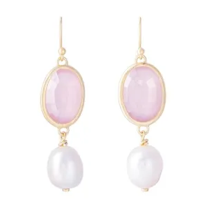 Fairley Rose Quartz Pearl Drops