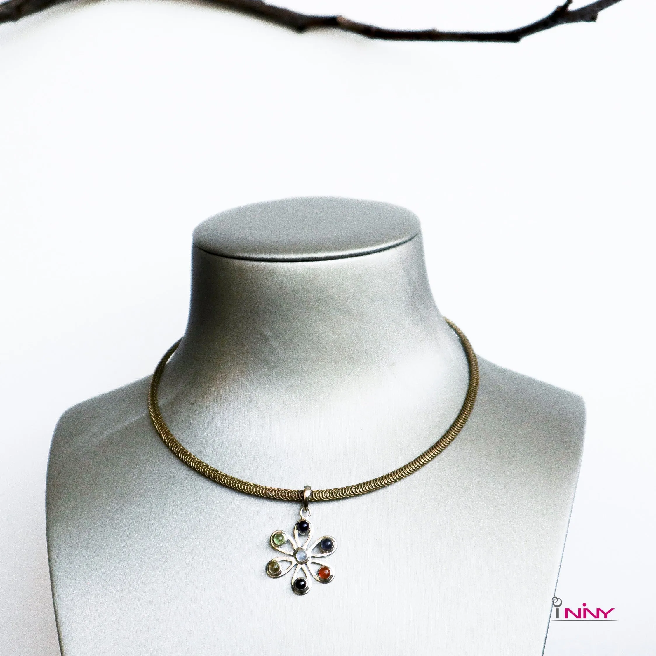 Flower of 7 Chakra Pendant