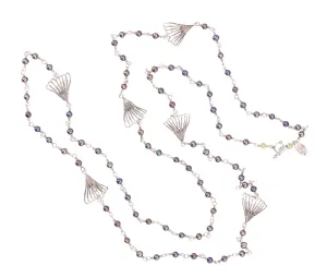 Gingko Biloba Peridot Gray Necklace