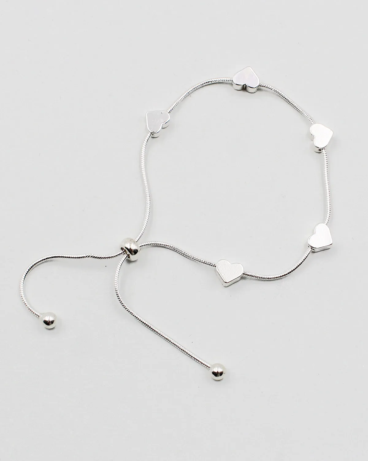 Heart Metal Stud Drawstring Bracelet