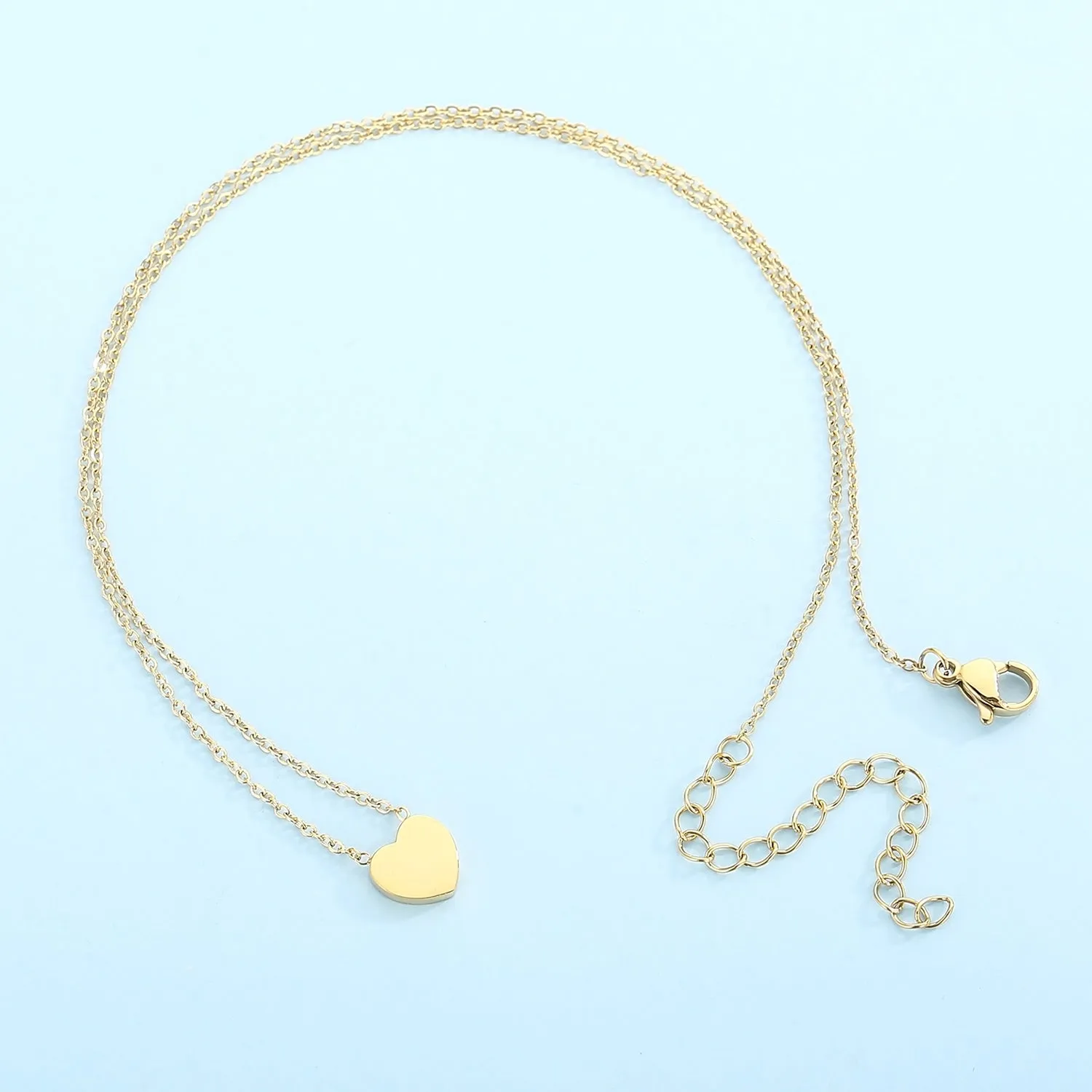 Heart Necklace, Bracelet and Stud Earrings Jewelry Set