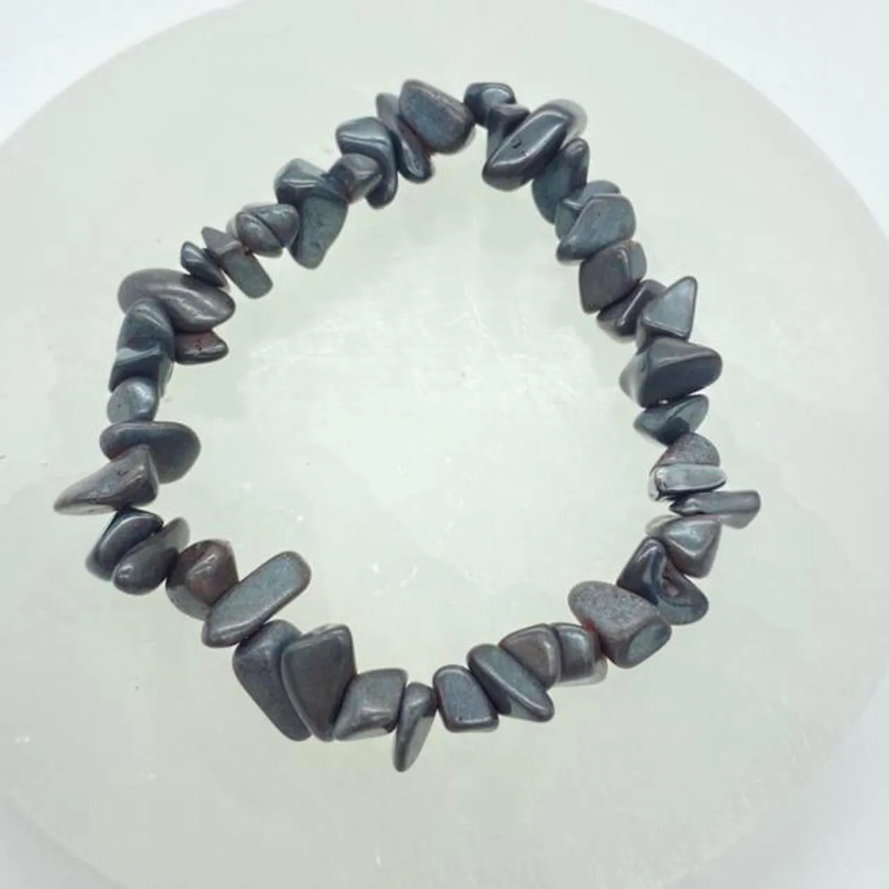 Hematite Crystal Chip Bracelet