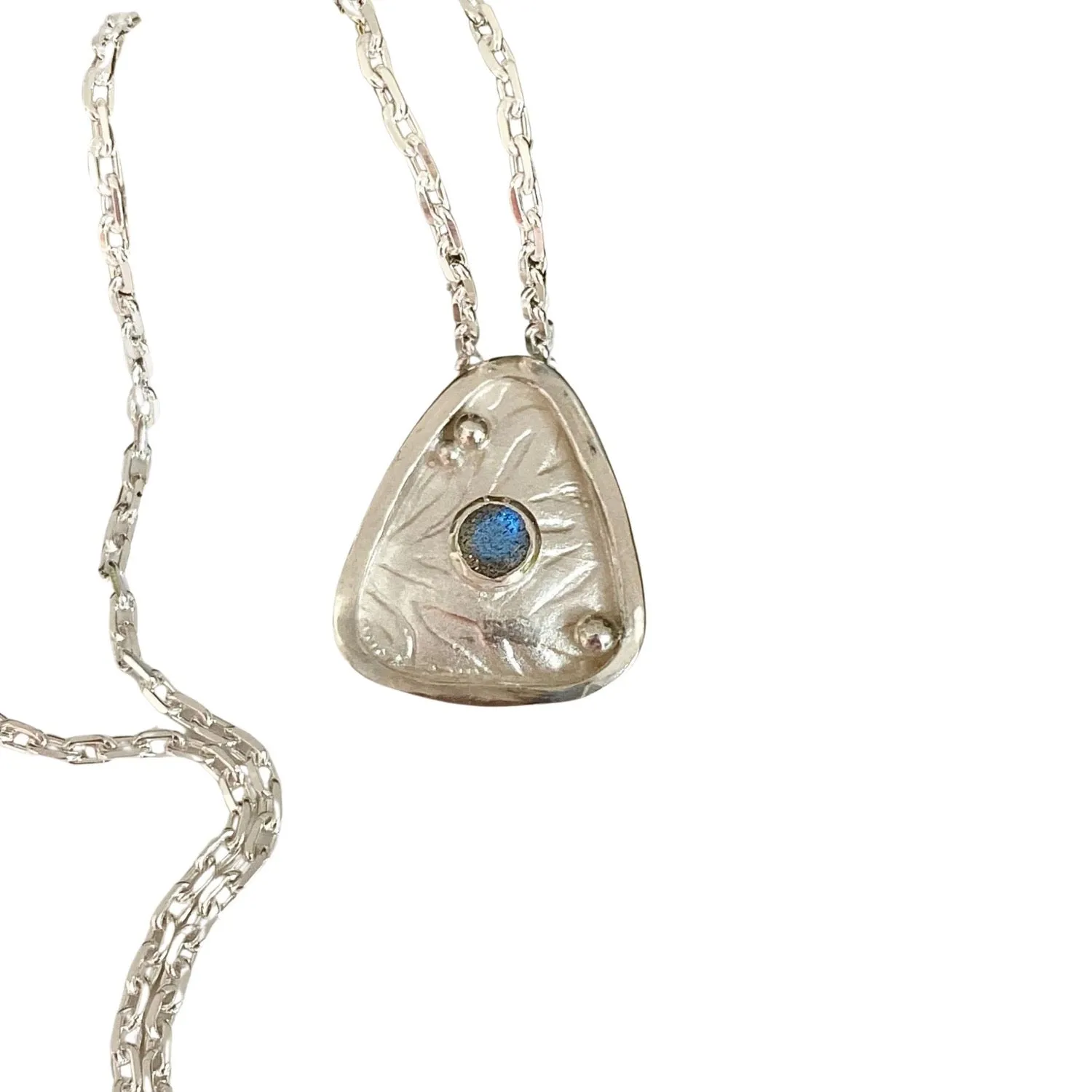 Iceni Silver Triangle Shield Necklace