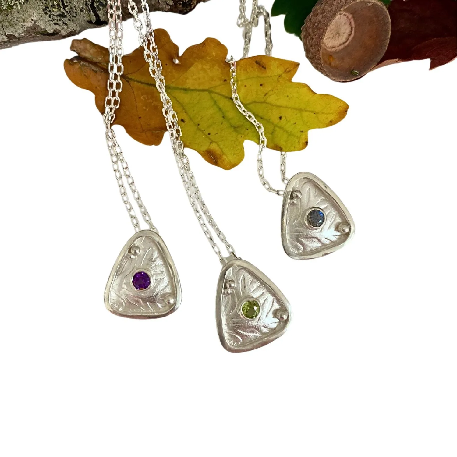 Iceni Silver Triangle Shield Necklace
