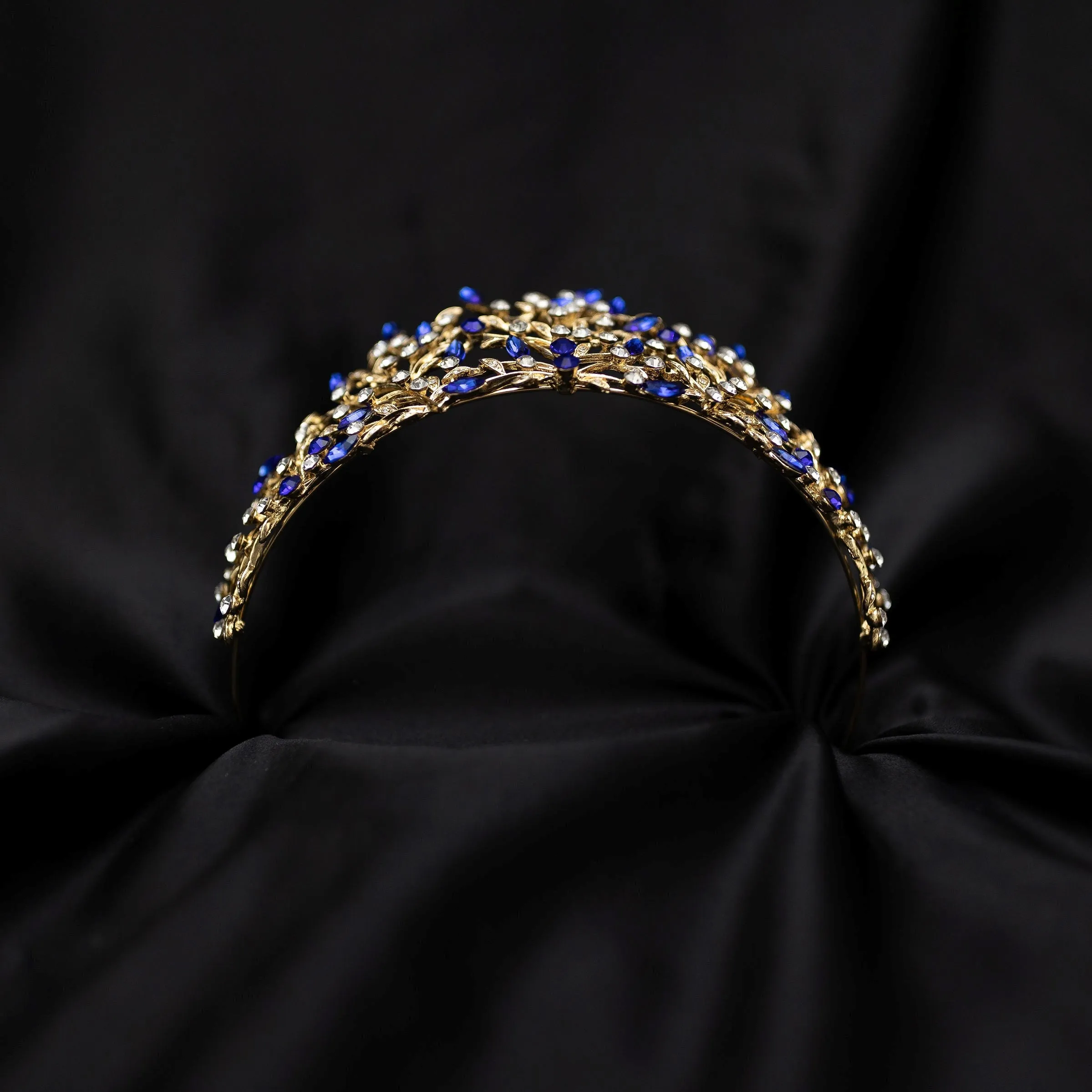 Ingrid Tiara in Blue & Gold