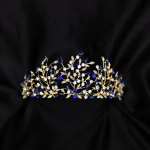 Ingrid Tiara in Blue & Gold