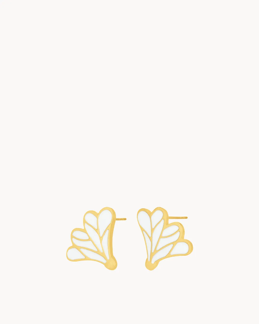January Birth Flower Studs, Snowdrop