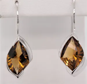 Kaleidoscope Sterling Silver Cognac Quartz Earrings
