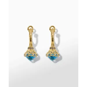 Konstantino Alexandria 18K Yellow Gold Blue Topaz Drop Earrings