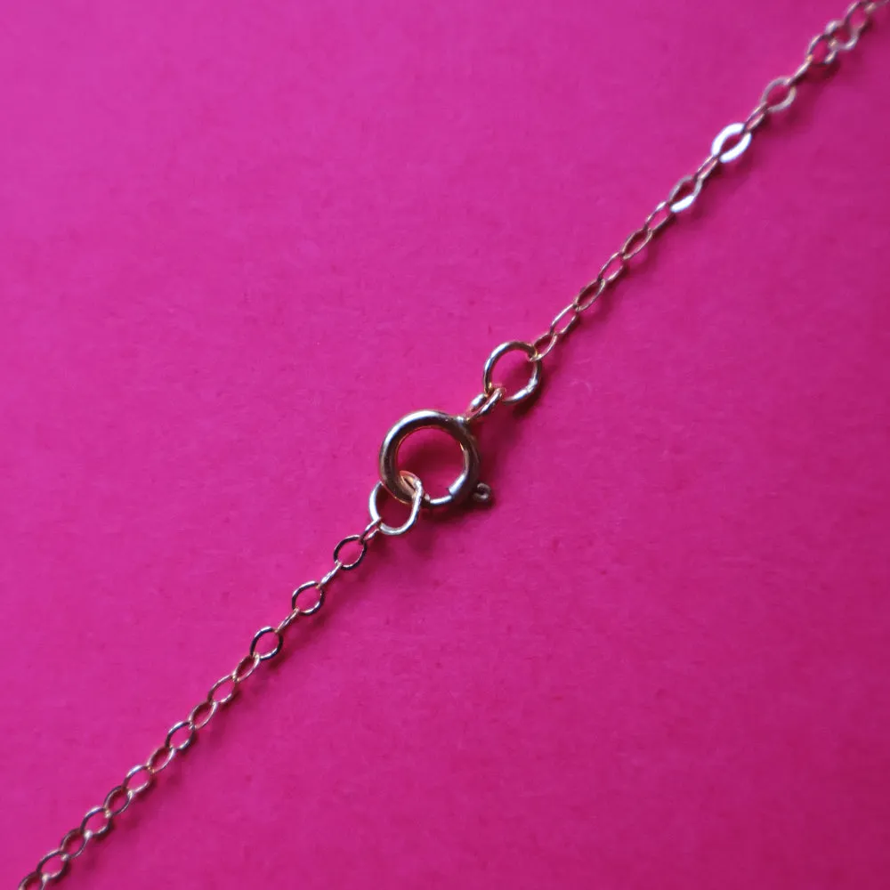 Leailoha 16" White Pearl Gold Filled Necklace