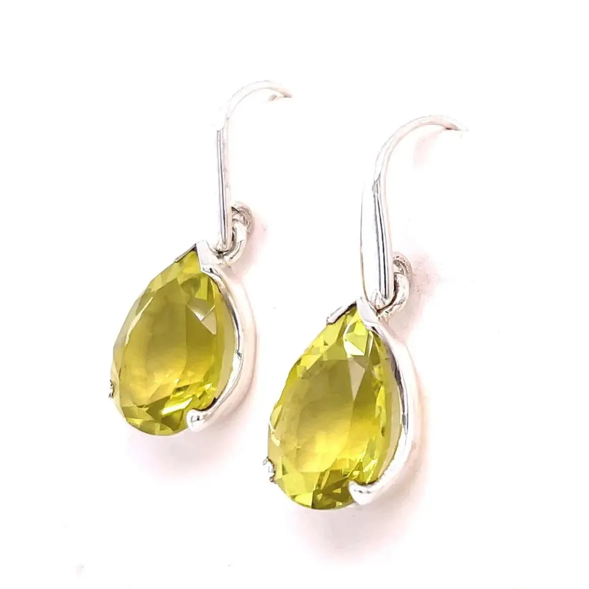 Lemon Quartz Sterling Silver Earrings