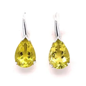 Lemon Quartz Sterling Silver Earrings