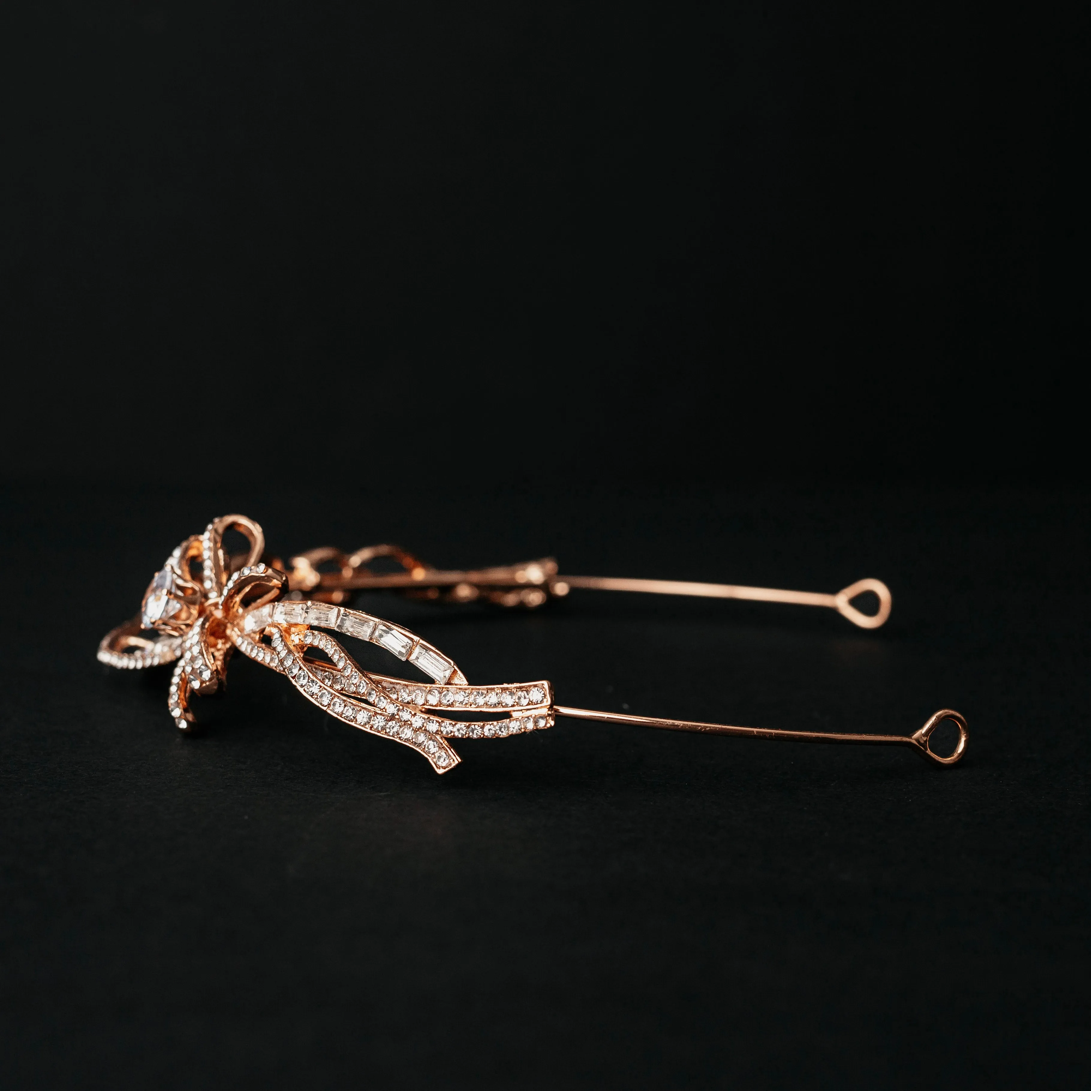 Marial's Bow Tiara Head Band in Gold