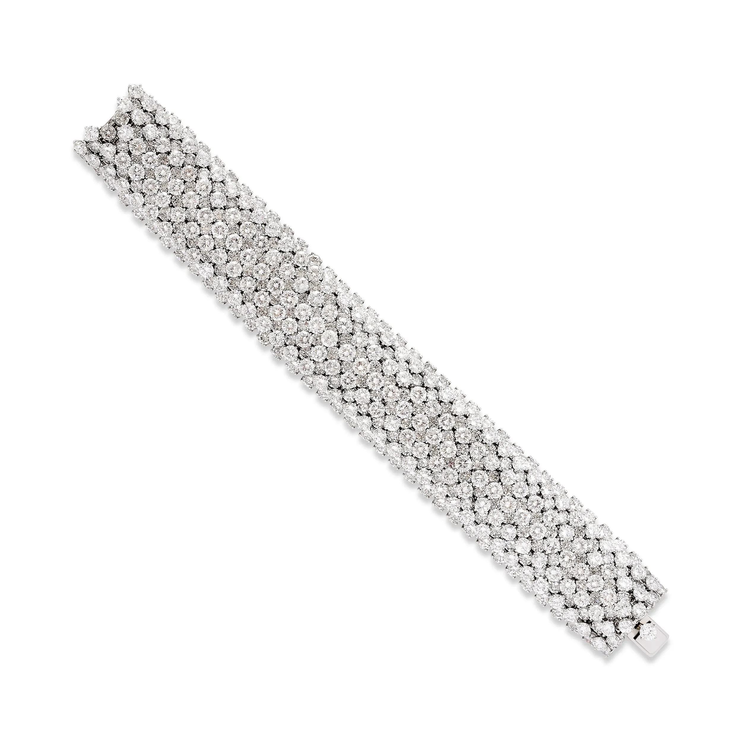 MDJ Curators Collection....Van Cleef & Arples Estate 84.79 Cttw Diamond Platinum Cheval Collection Bracelet 15712