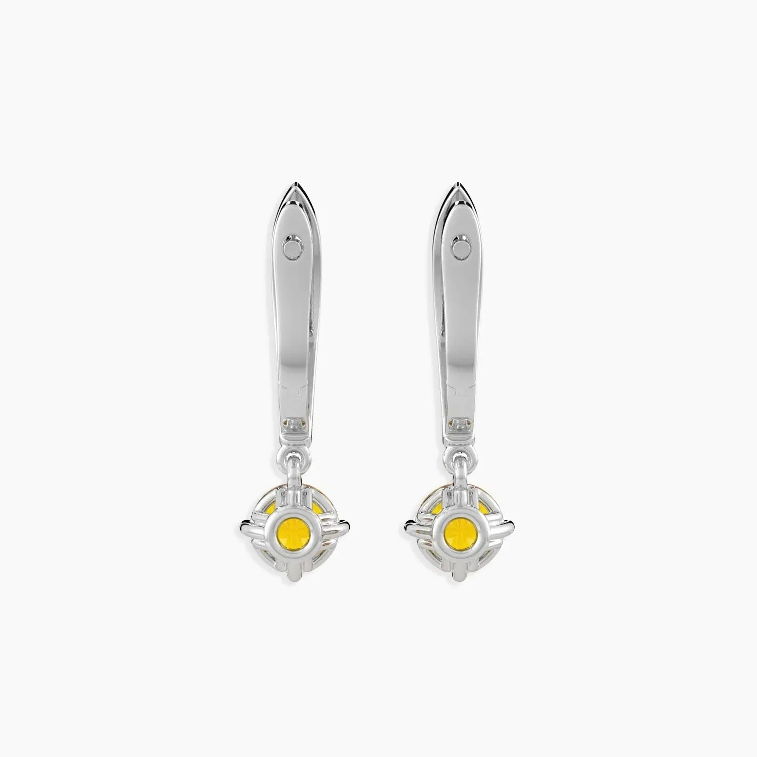 Mia Citrine Drop Earrings in Silver | Irosk Australia ®