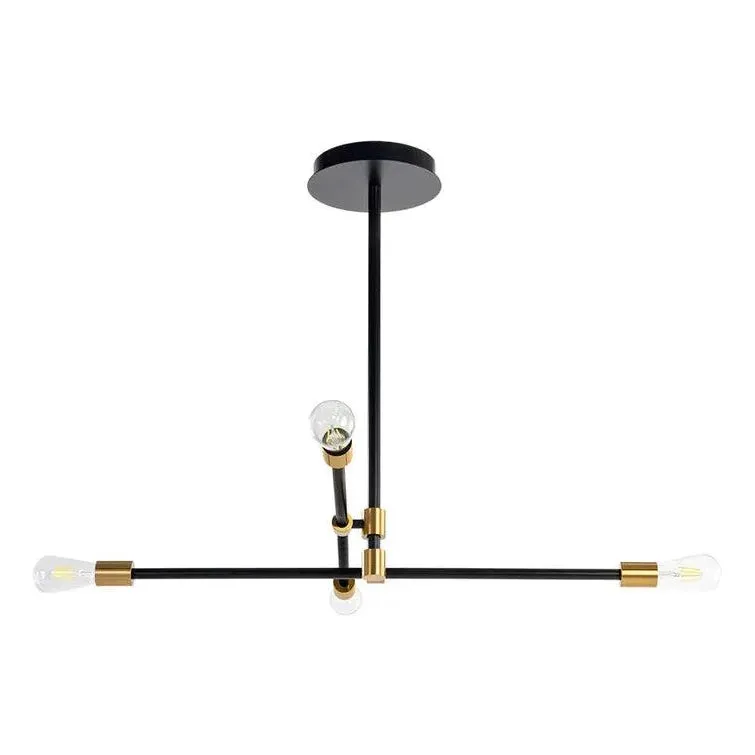 Modern VAL Chandelier Black Brass Adjustable Arms