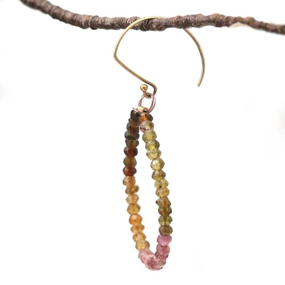 MOROKA Yellow Gold Fill & Labradorite Earrings