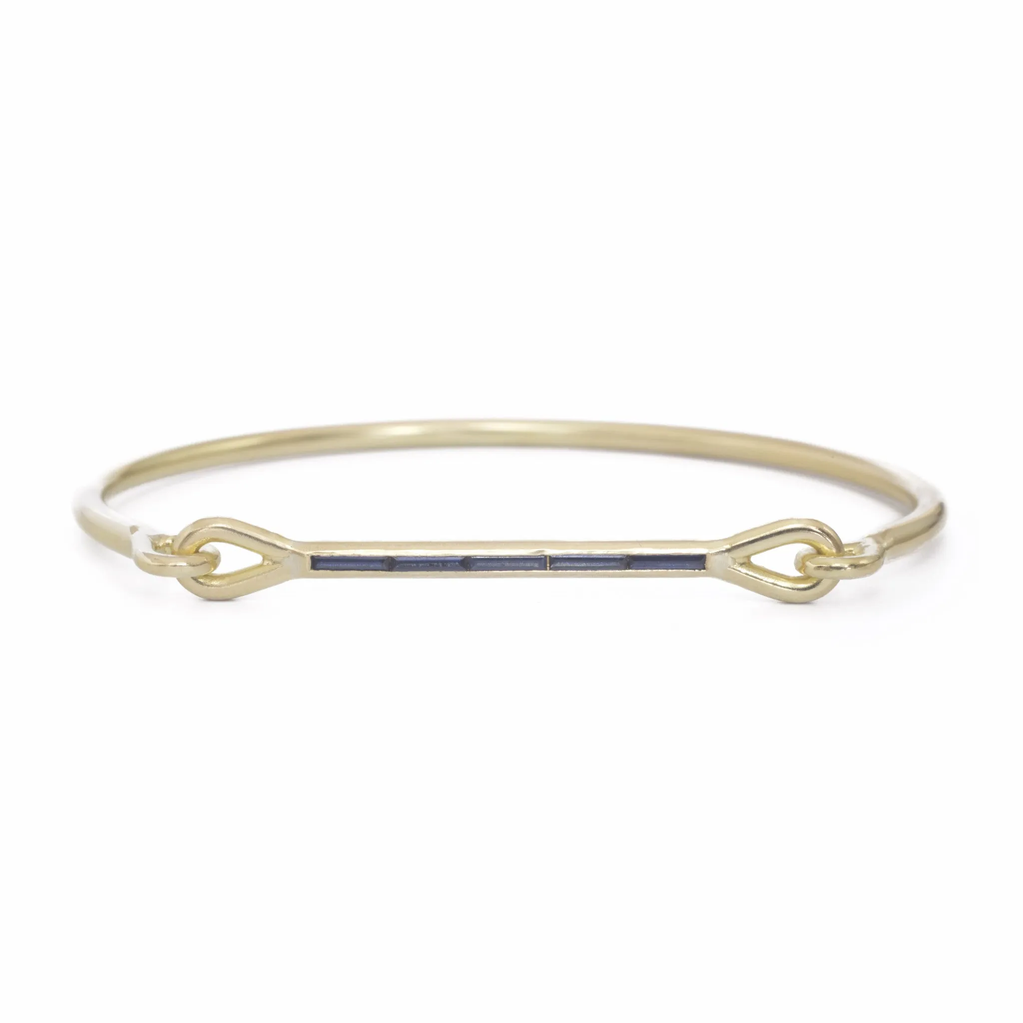 Needle Eye Cuff - Sapphire Baguettes