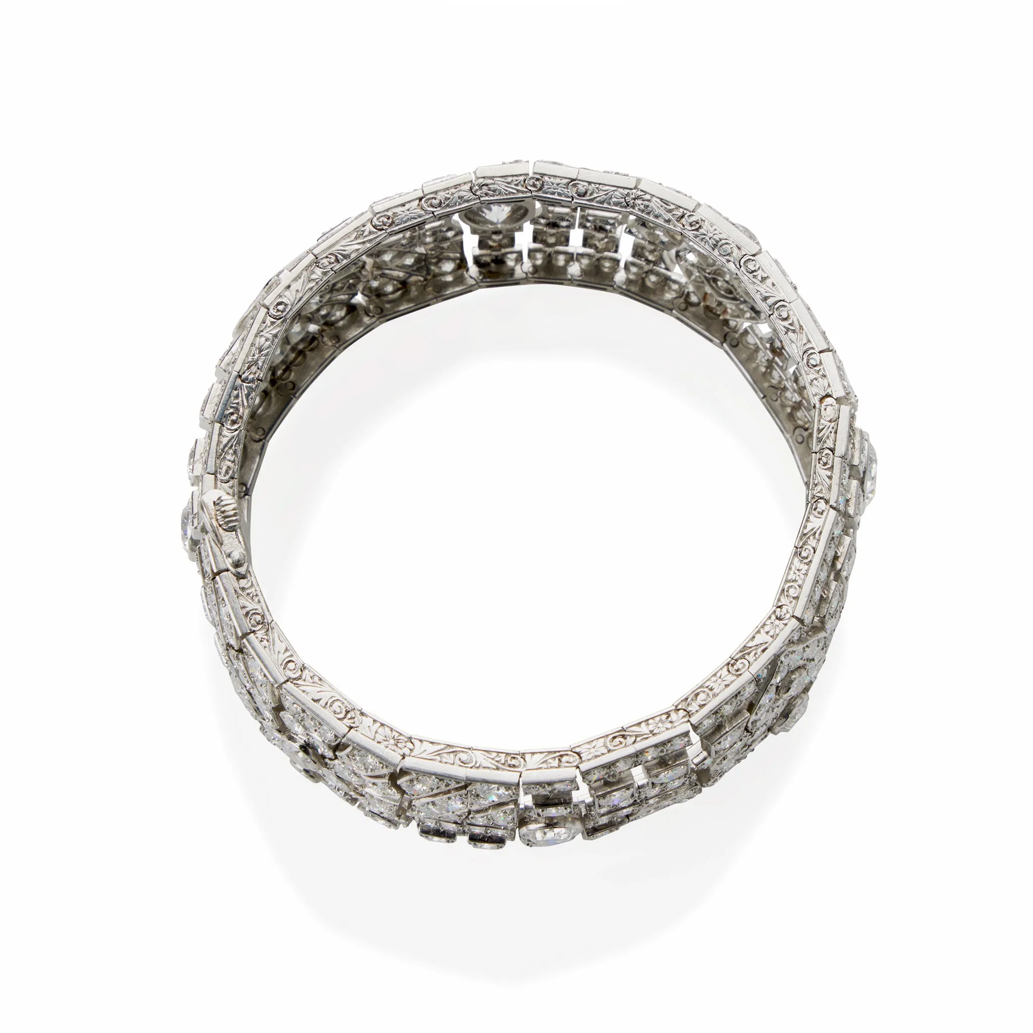 Okrant et Davidonniez Diamond Wide Strap Bracelet