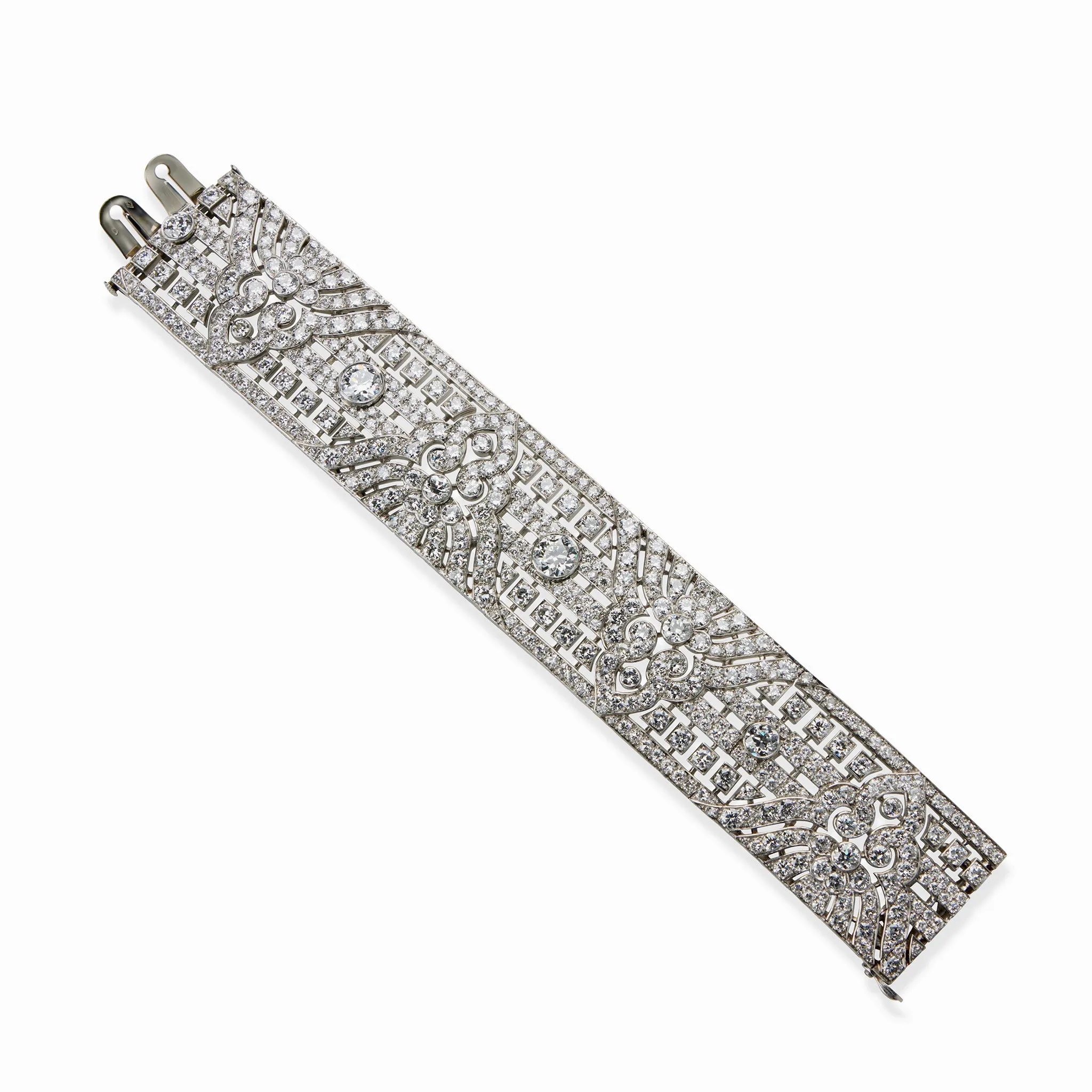 Okrant et Davidonniez Diamond Wide Strap Bracelet