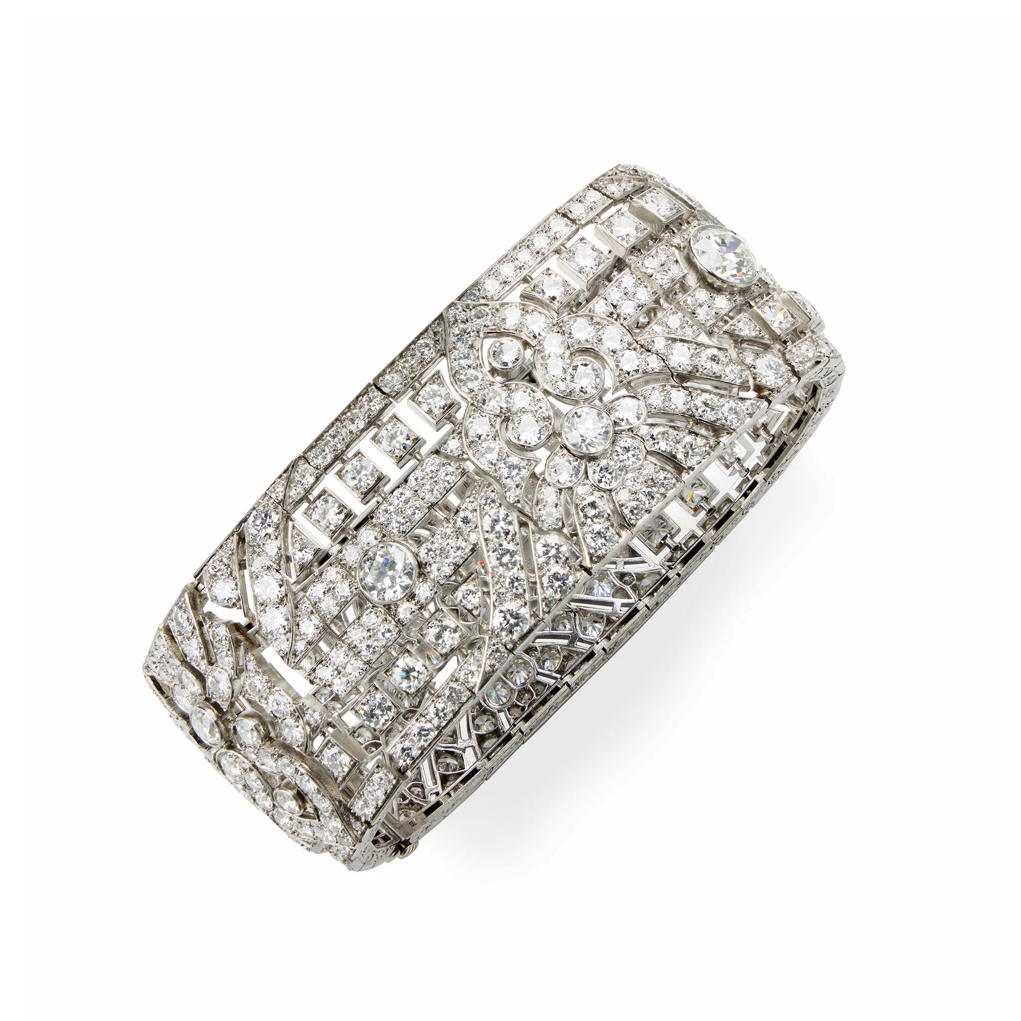Okrant et Davidonniez Diamond Wide Strap Bracelet