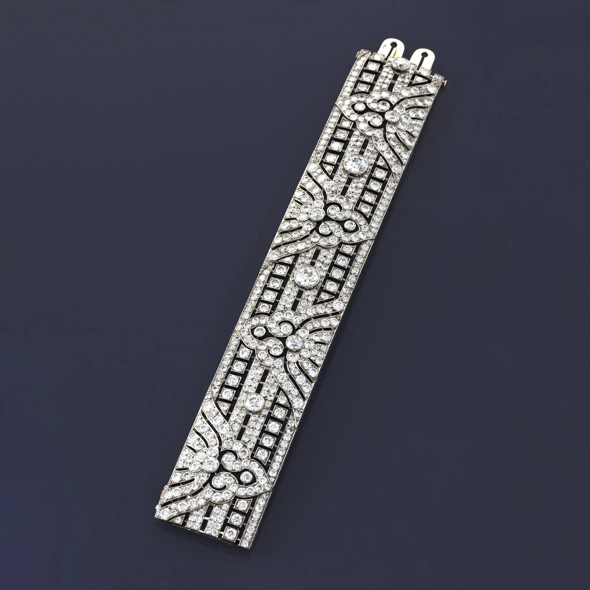 Okrant et Davidonniez Diamond Wide Strap Bracelet