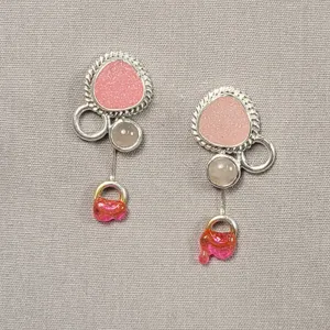 Oozing Earrings No. 3 in Pink by Vanessa Shum