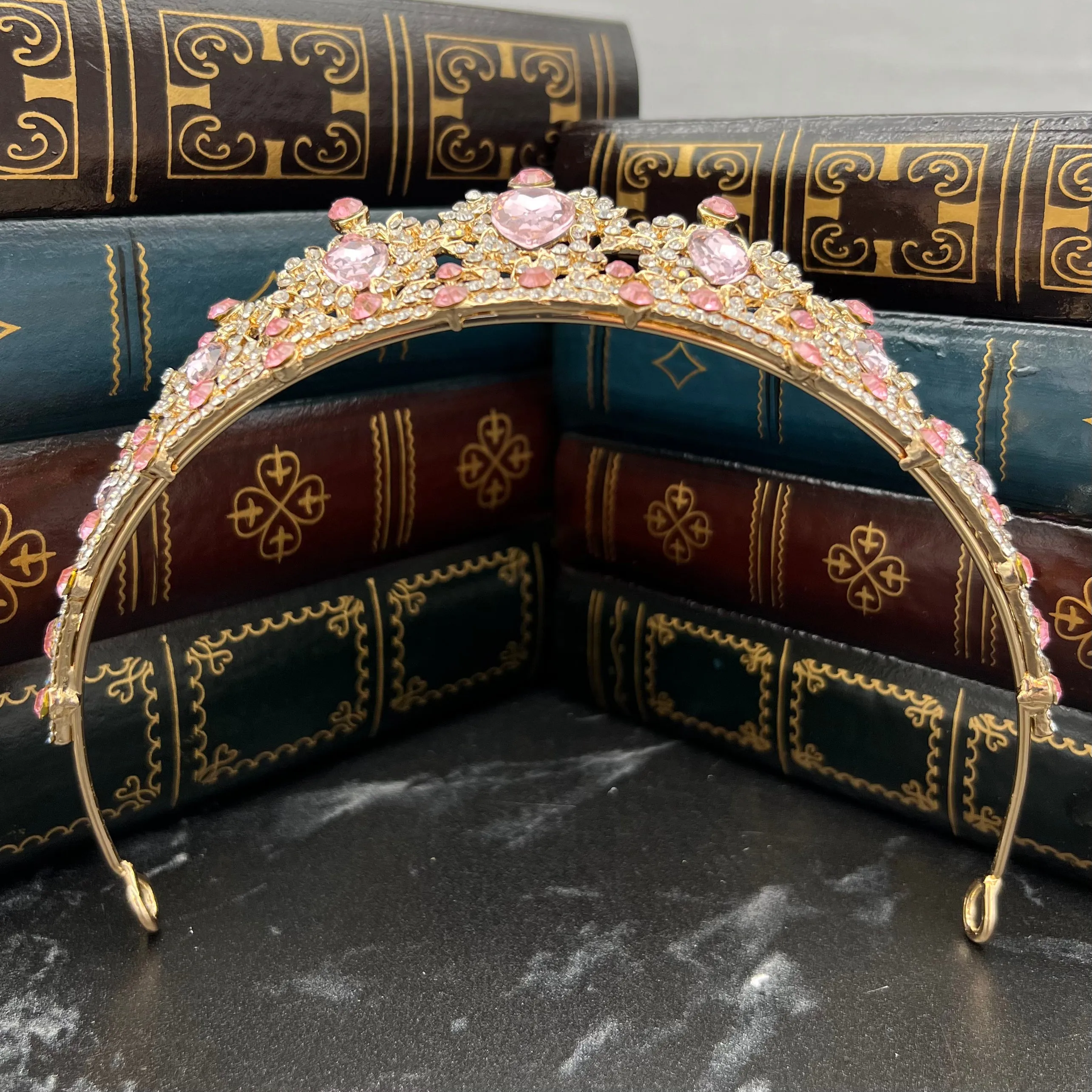 Ophelia's Tiara in Pink & Gold