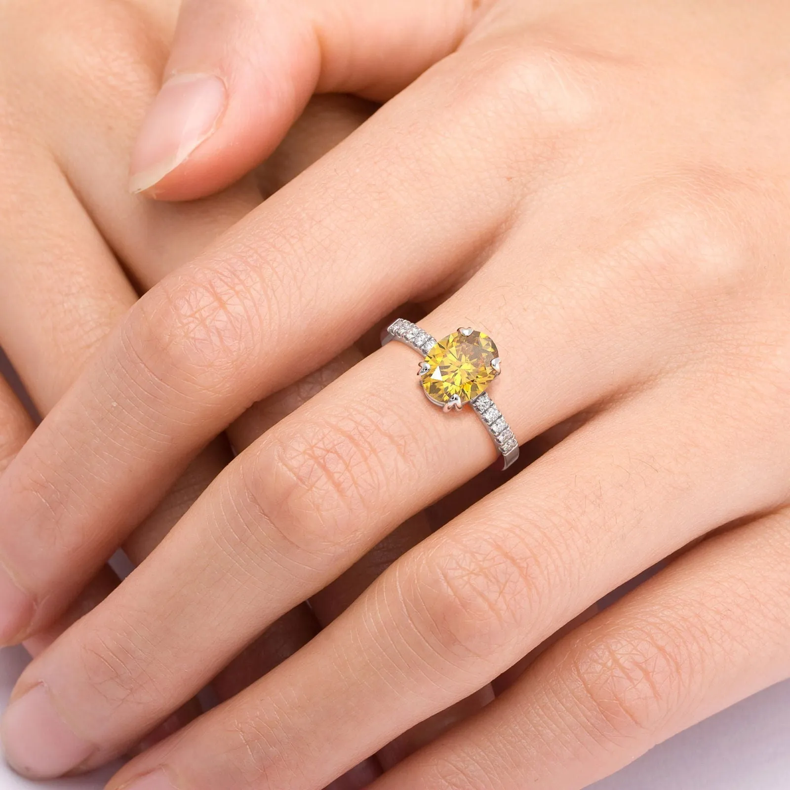 Oval Shape Citrine Ring in Silver | Irosk Australia ®