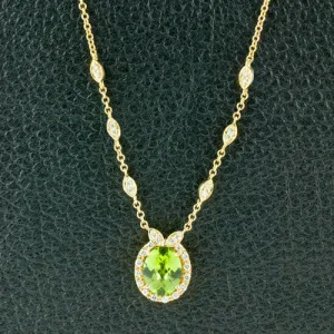 Peridot & Diamond Necklace