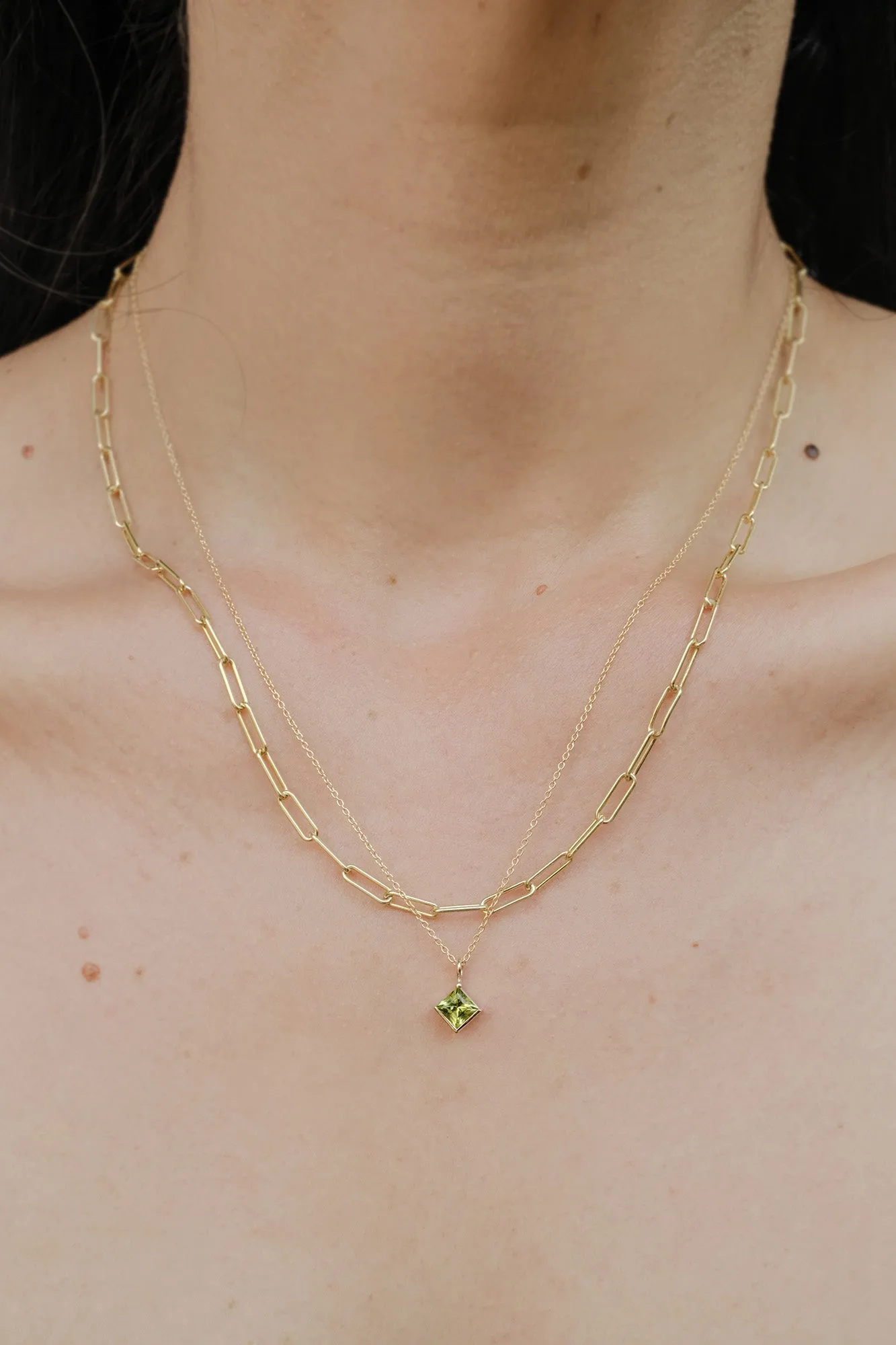 Peridot Geometric Pendant