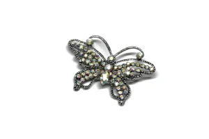 Rhinestone Butterfly Brooch with Pin 2.25" x 1.75" - 1 Yard