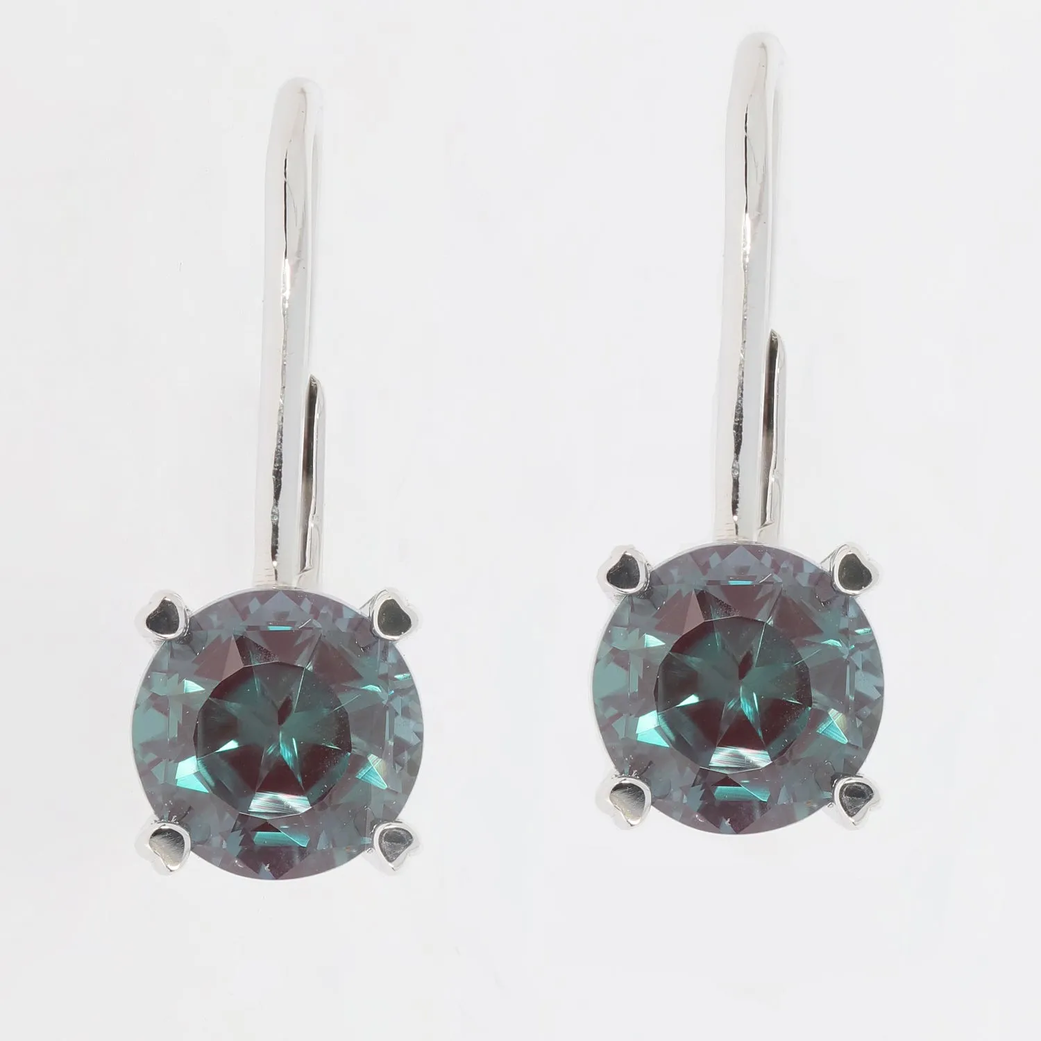 Round Mystic Topaz Sterling Silver Earrings with Accent