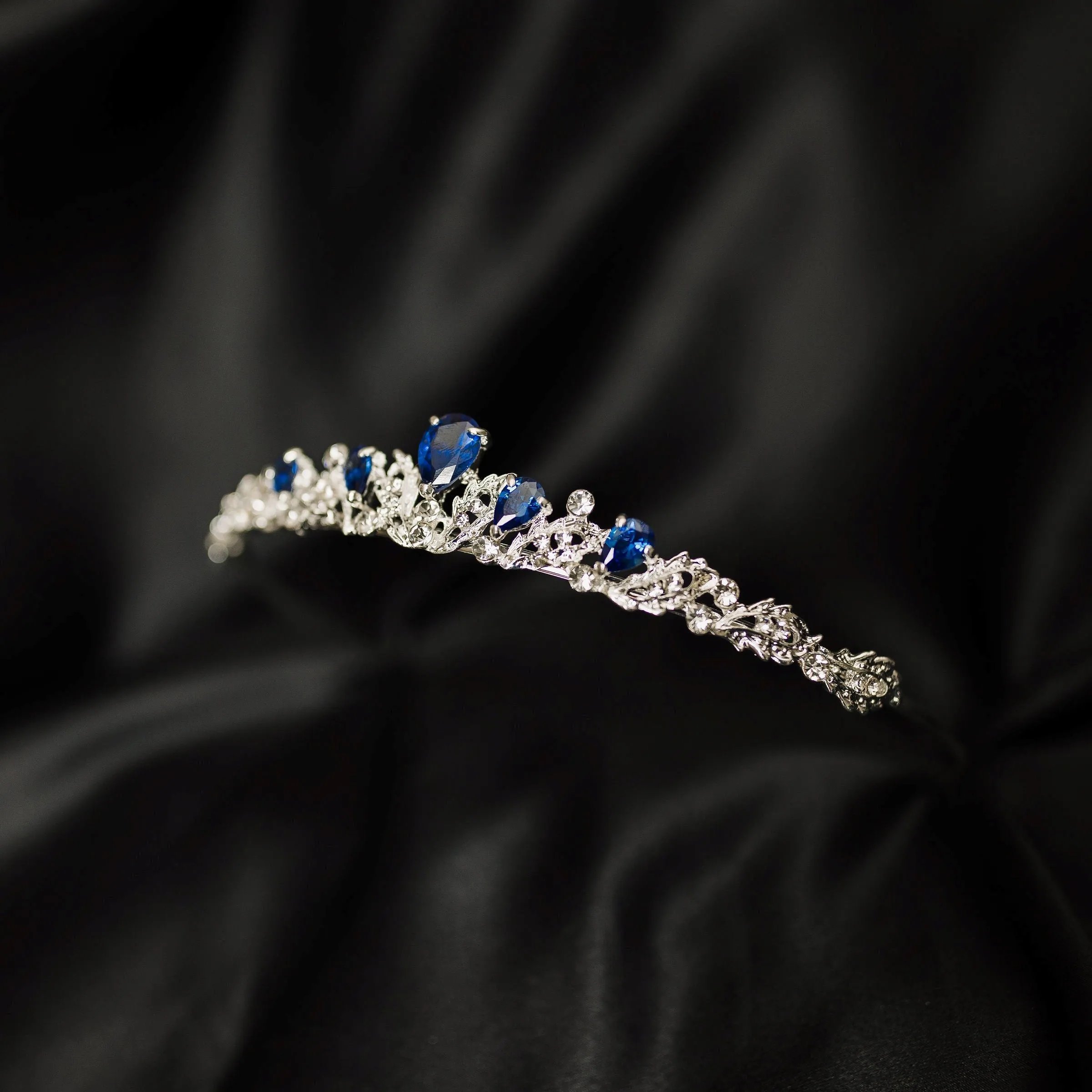 Sadie's Tiara in Blue & Silver