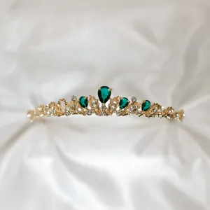Sadie's Tiara in Green & Gold